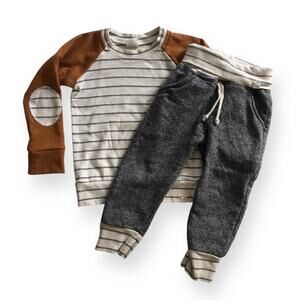 Lulu + Roo striped raglan top & pants bundle